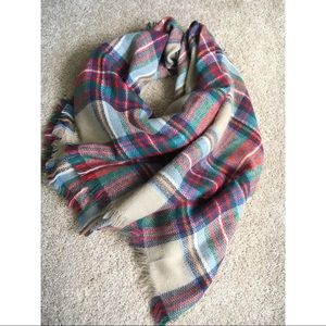 Plaid Blanket Scarf